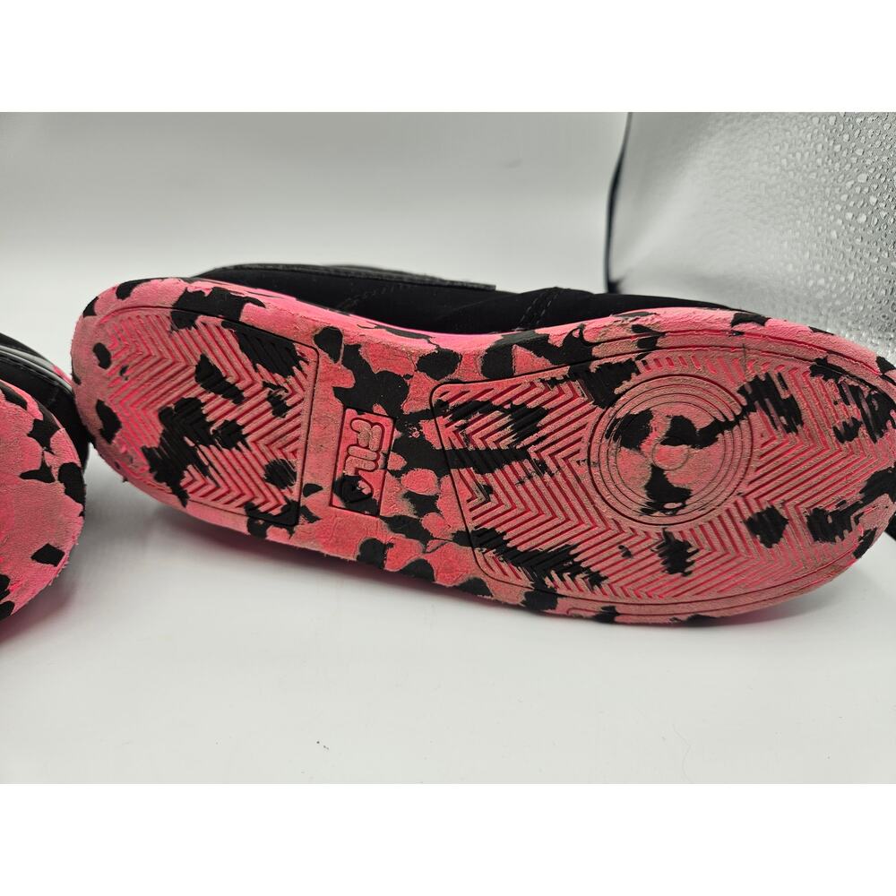 FILA Girls Black & Pink Hi-Top Sneaker Size 3 - Picture 8 of 9